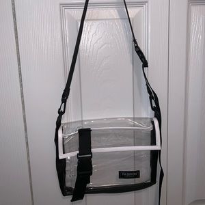 Clear Transparent Buckle Crossbody Bag
